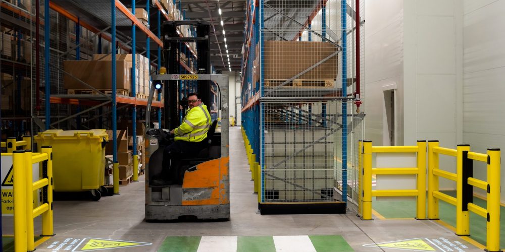 Projected Image’s light-based safety signage reduces sign blindness and upkeep in forklift environments